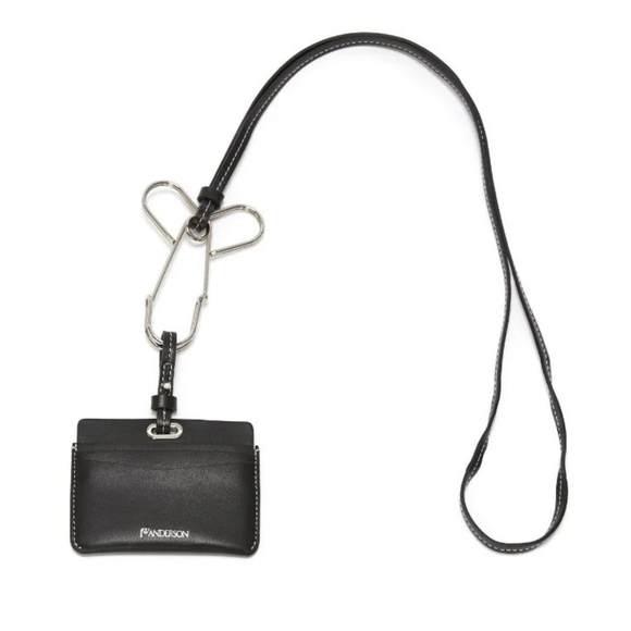 JW ANDERSON Safety Pin Leather Card Holder - UNISEX - Picture 1 of 8